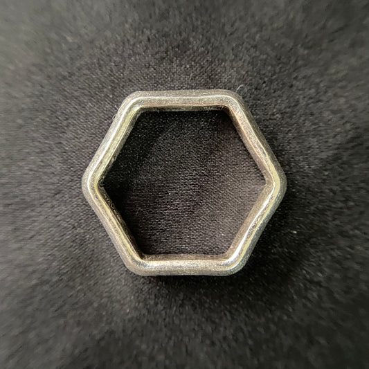 Hexagonal Silver Ring