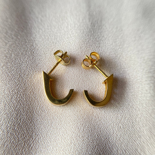 J-shaped Diamond Earrings