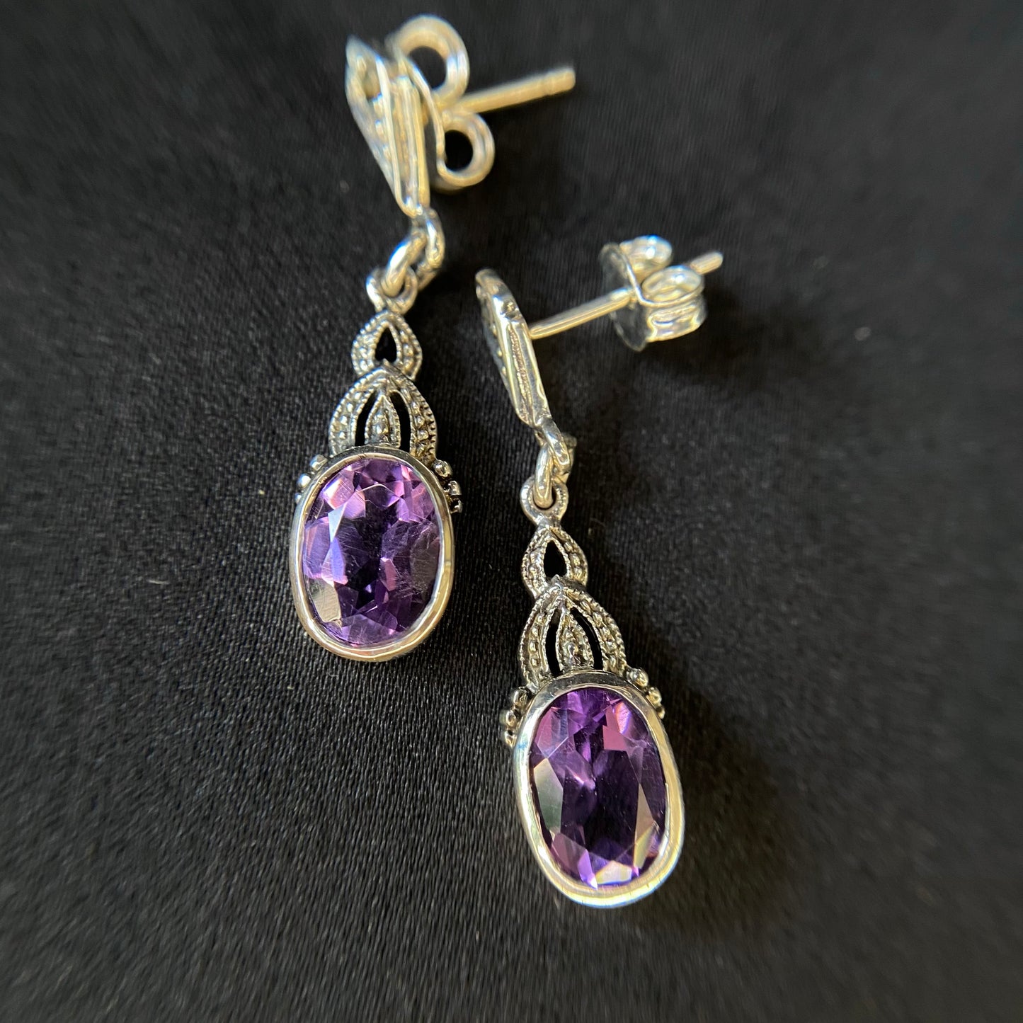 Gothic Revival Gem Drop Earring