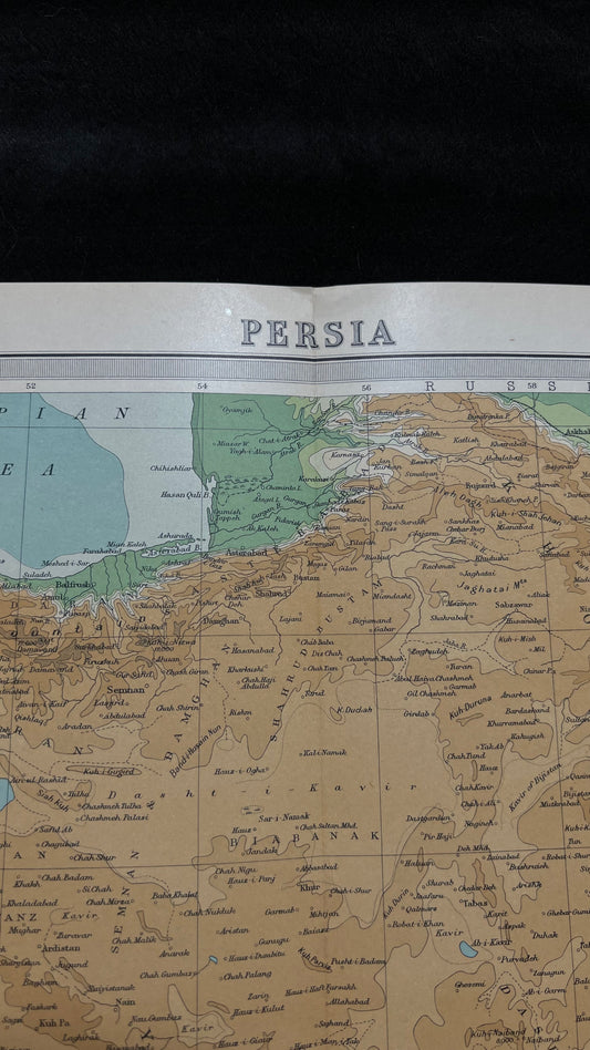 1922 Persia Map by Bartholomew