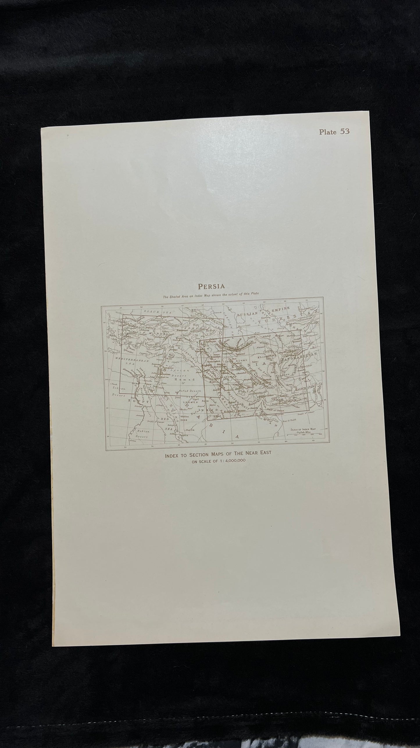 1922 Persia Map by Bartholomew