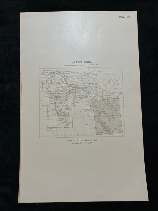 1922 Farther India Map by Bartholomew