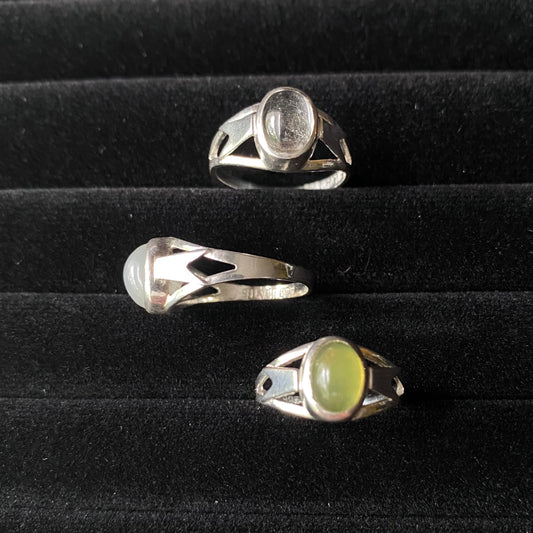 Gem & Arrow Silver Rings