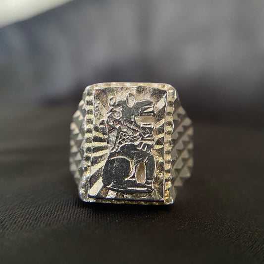 Lion Emblem Signet Silver Ring