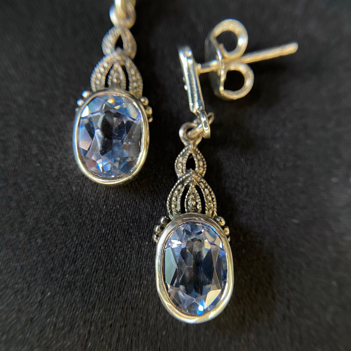 Gothic Revival Gem Drop Earring