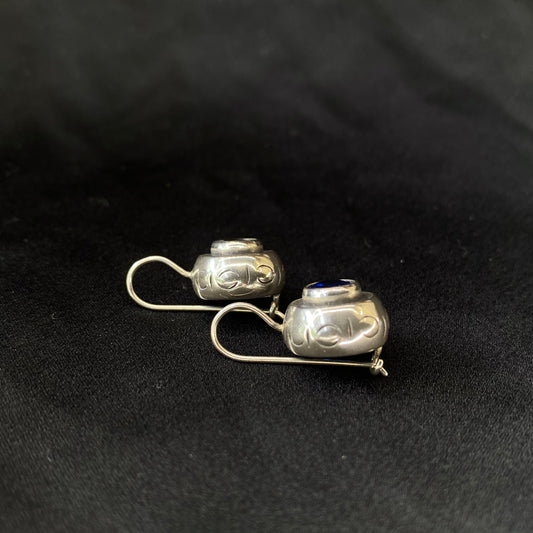 Drum Blue Zirconia Earring