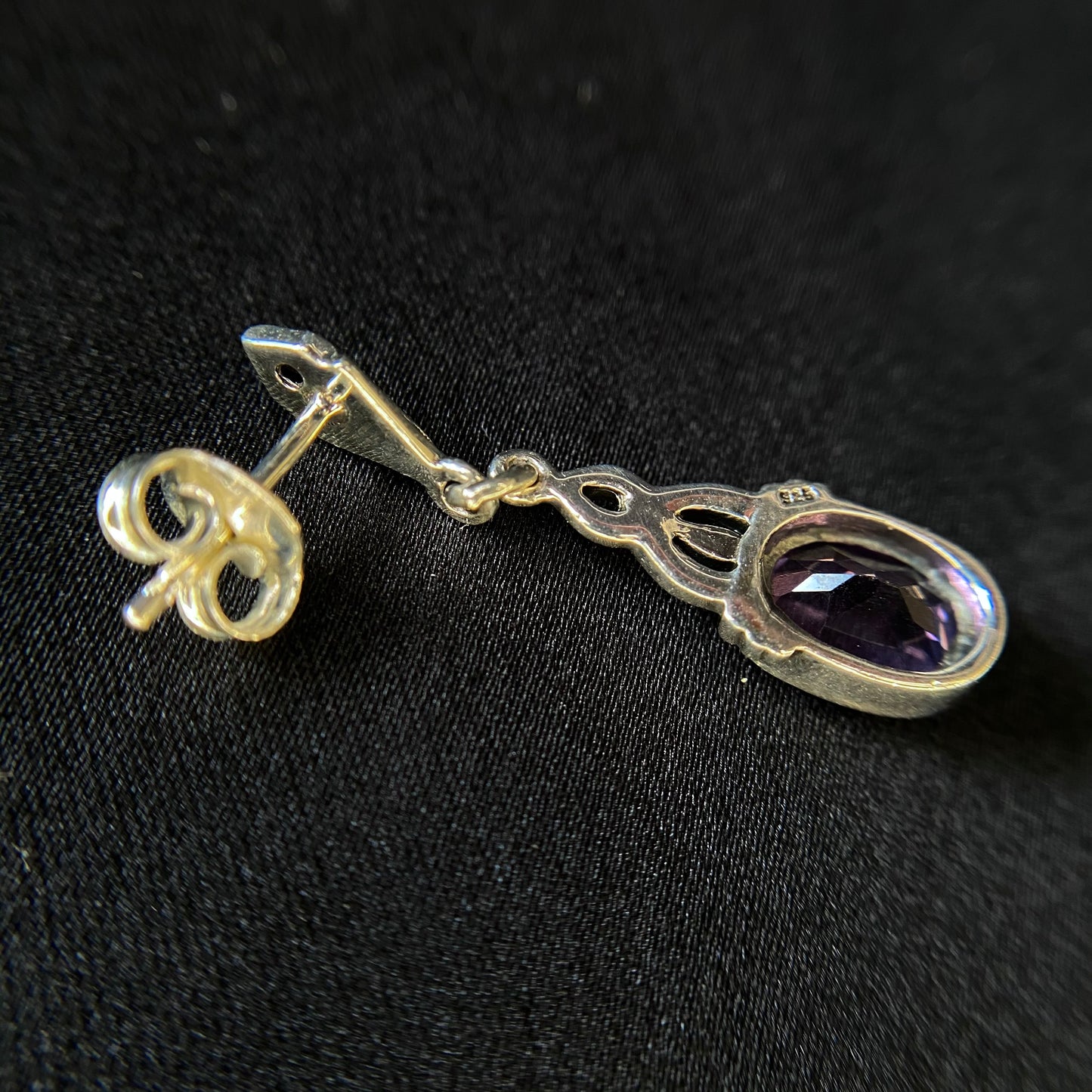 Gothic Revival Gem Drop Earring
