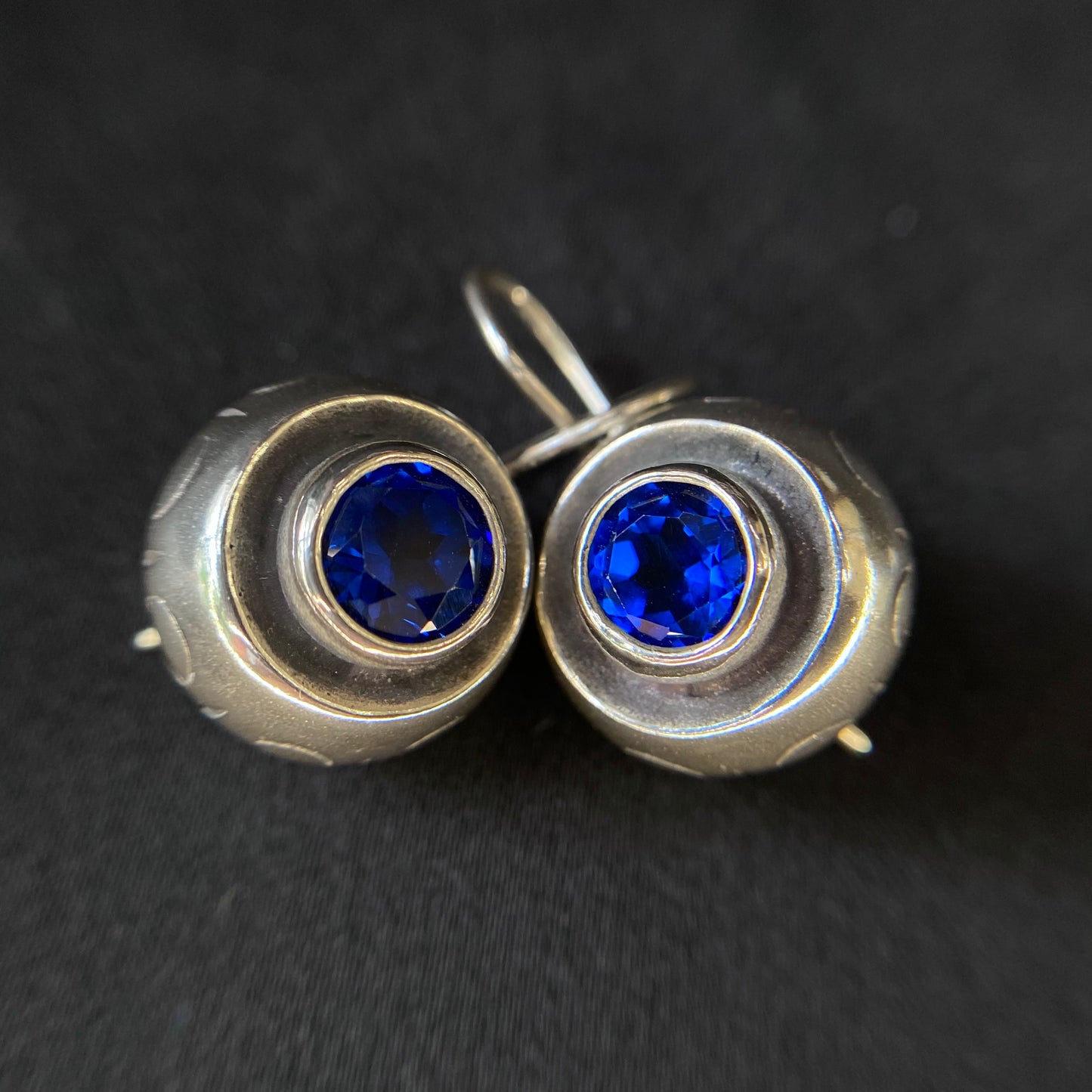 Drum Blue Zirconia Earring