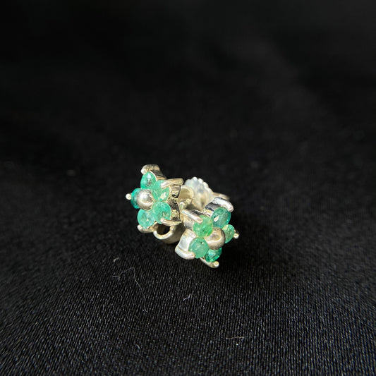 Petite Flower Gem Earring