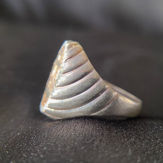 Anchor Signet Silver Ring