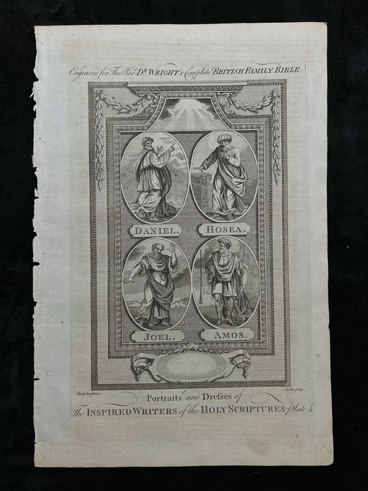 1782 Set of 6 Folio Religious Prints by Wright, Paul