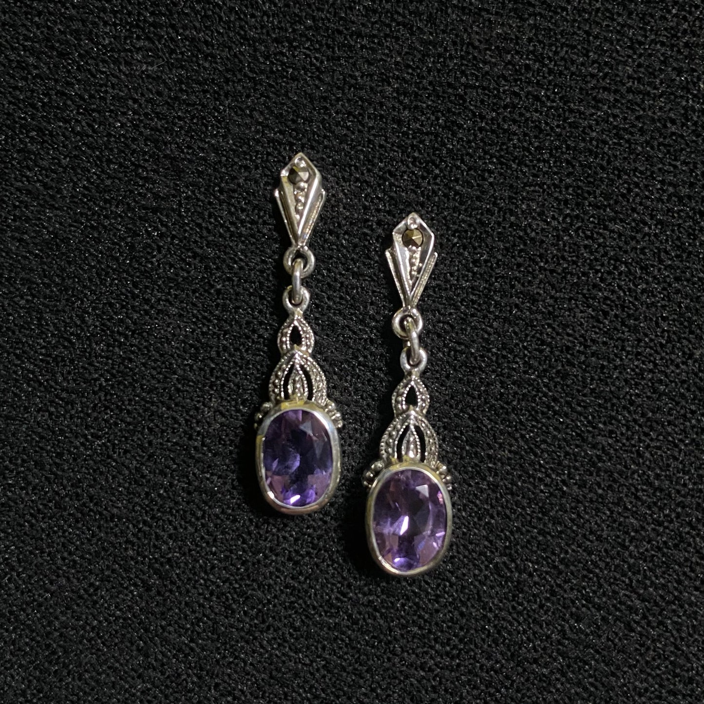 Gothic Revival Gem Drop Earring