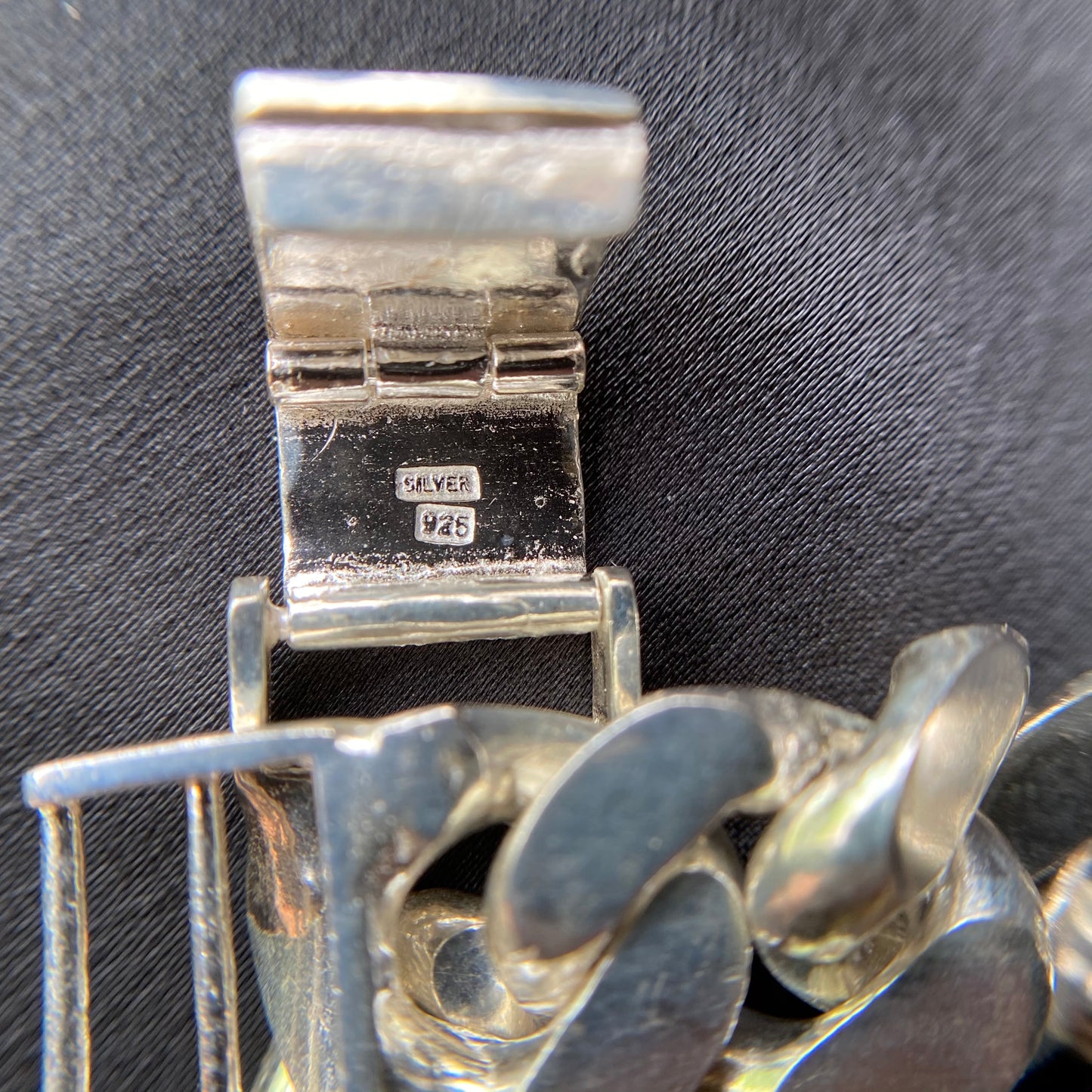 Thick Silver Identity Bracelet