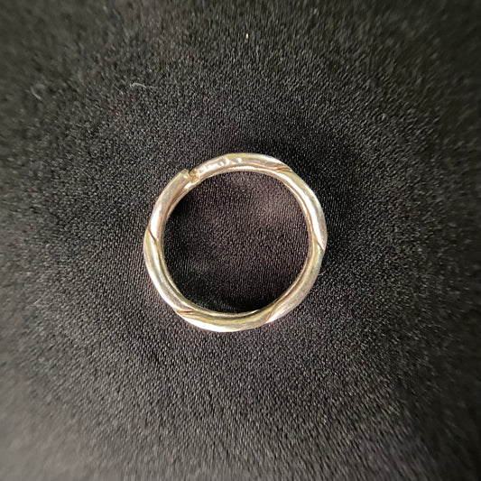 Simple Twisted Silver Ring