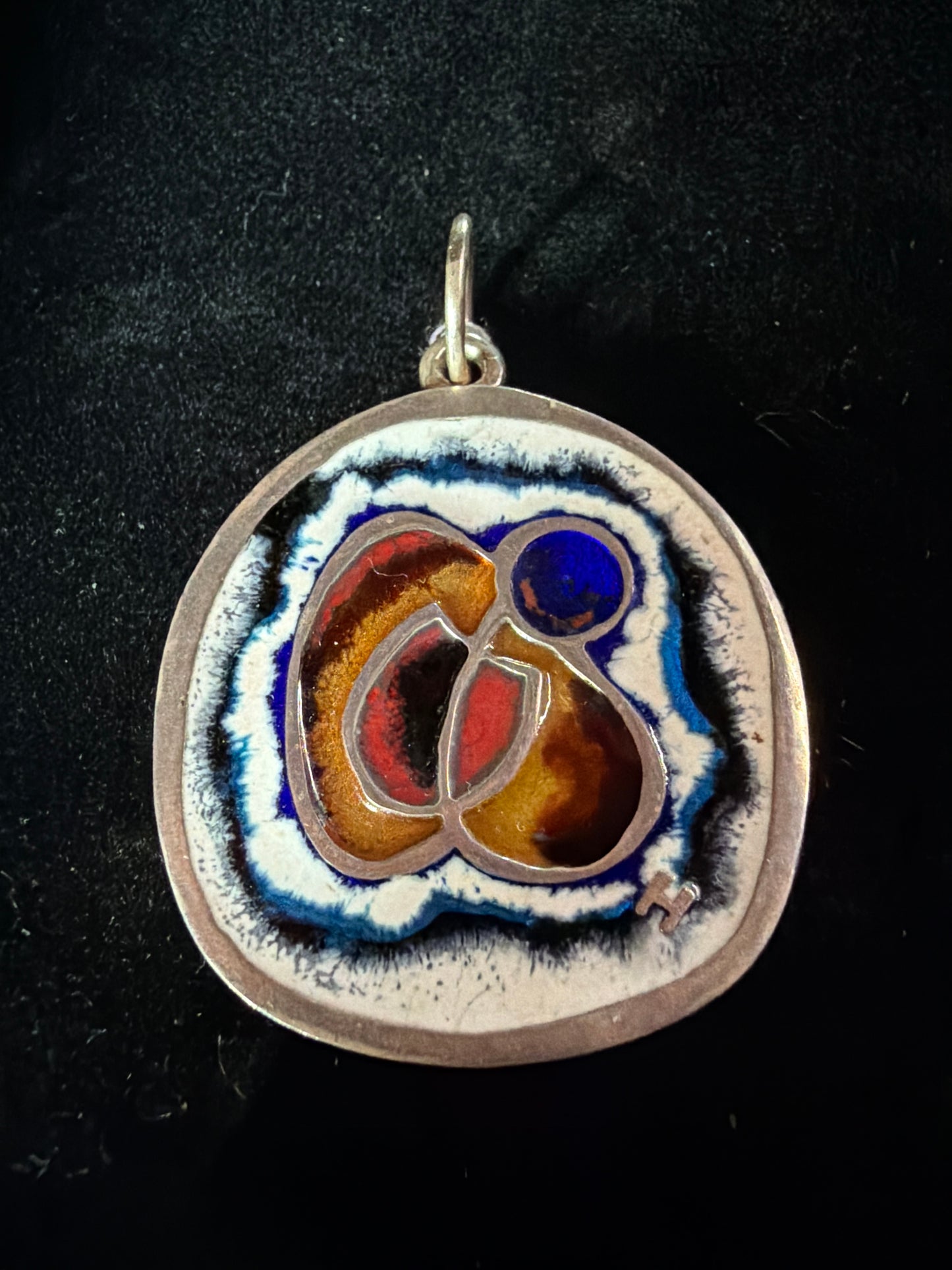 Modern Cloisonné Enamel Pendent 10
