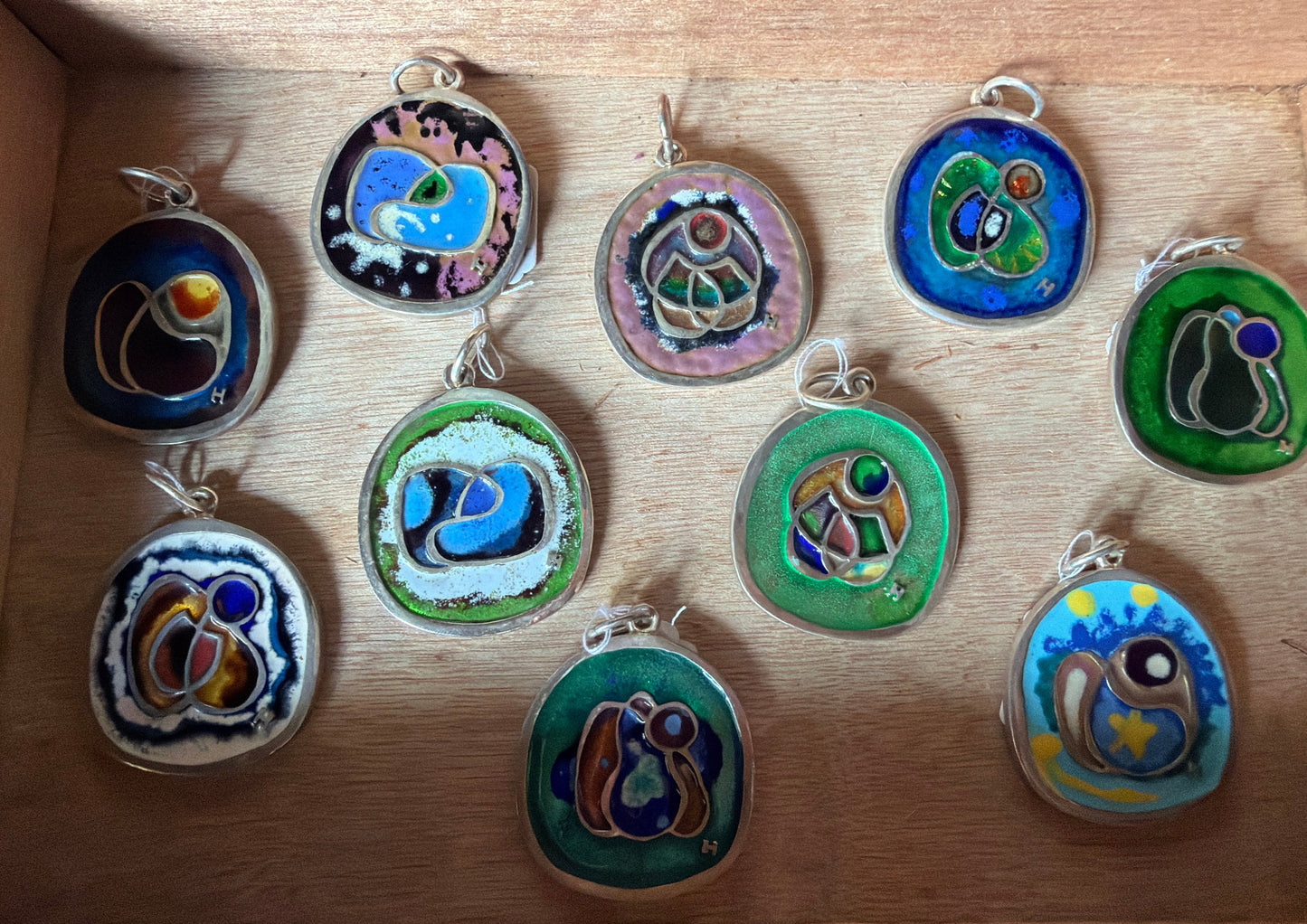 Modern Cloisonné Enamel Pendent 07