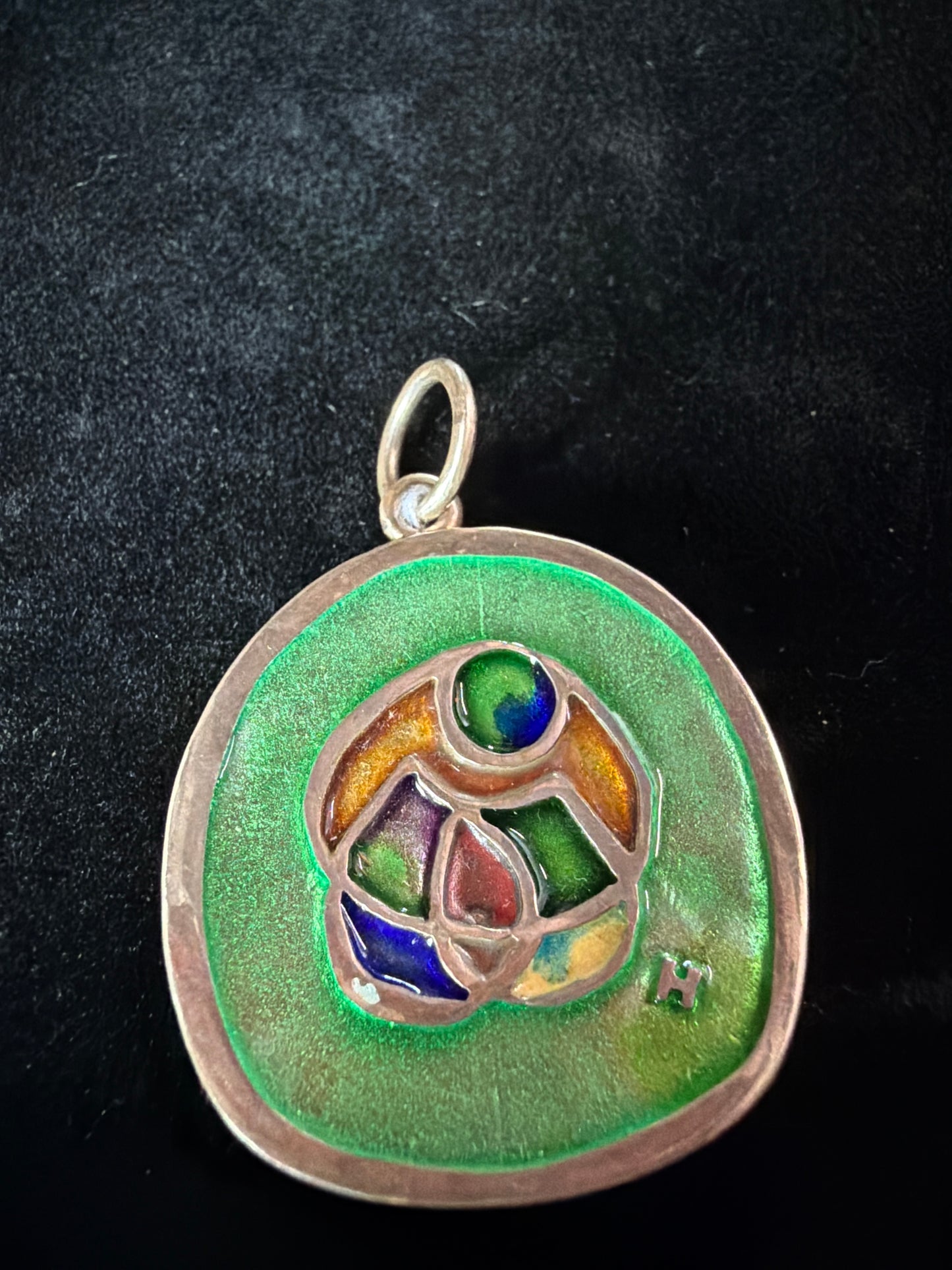Modern Cloisonné Enamel Pendent 07