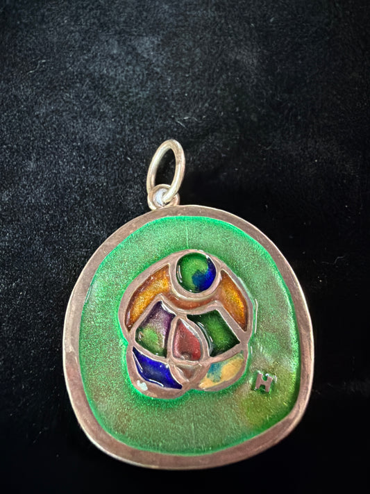 Modern Cloisonné Enamel Pendent 07