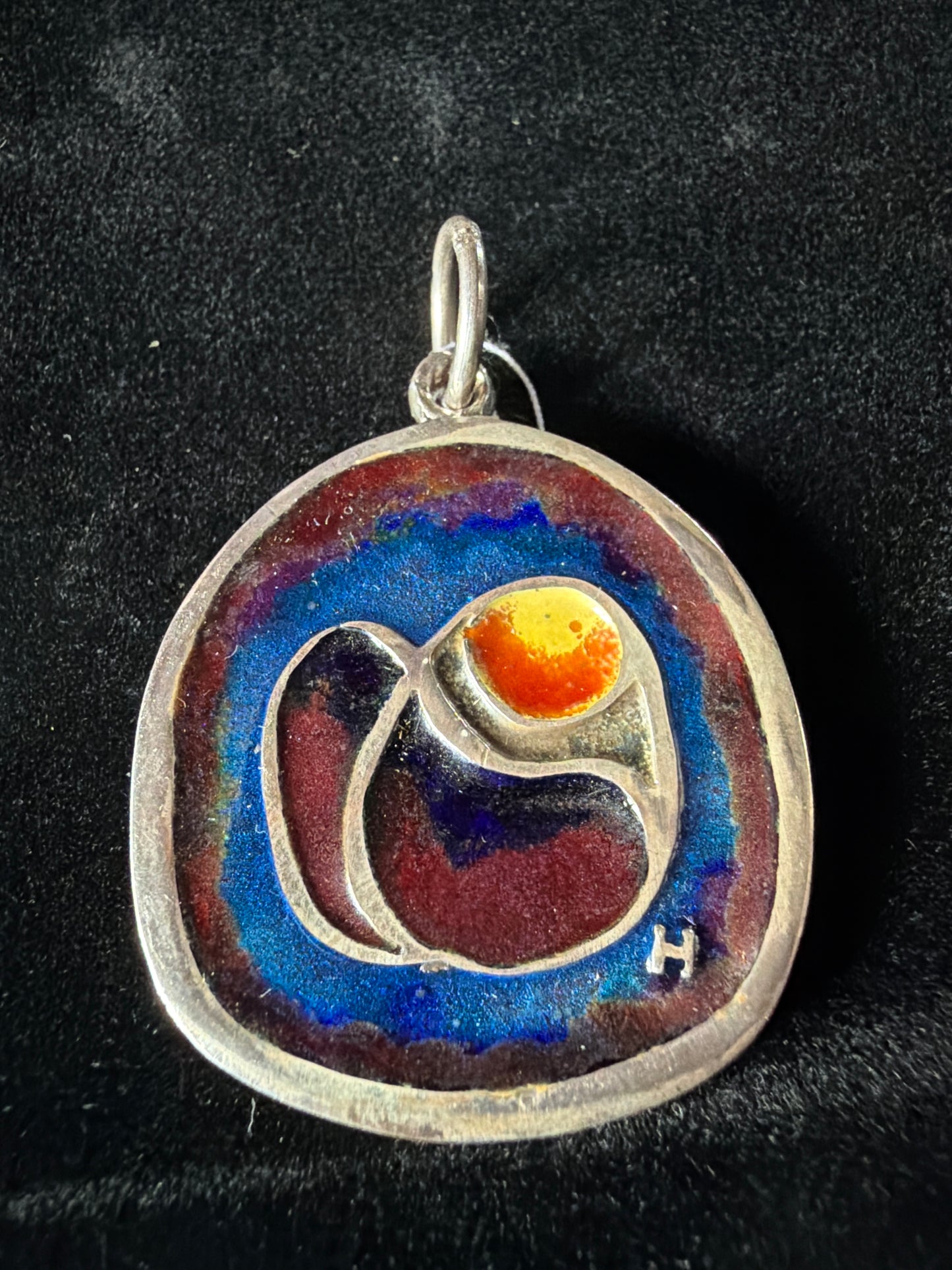 Modern Cloisonné Enamel Pendent 01