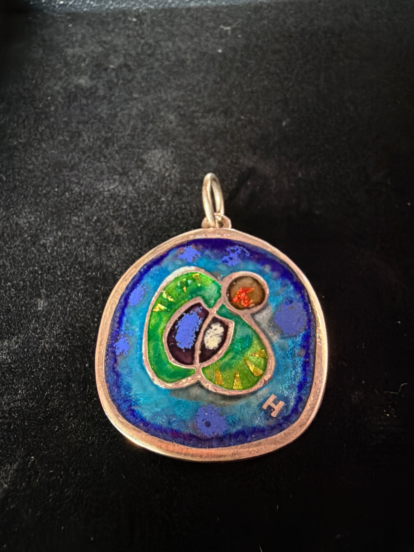 Modern Cloisonné Enamel Pendent 04