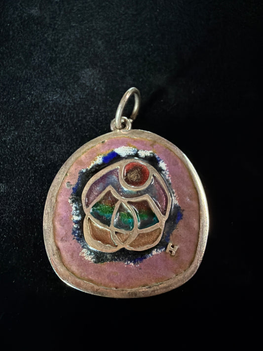 Modern Cloisonné Enamel Pendent 03