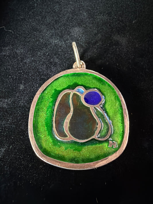 Modern Cloisonné Enamel Pendent 05