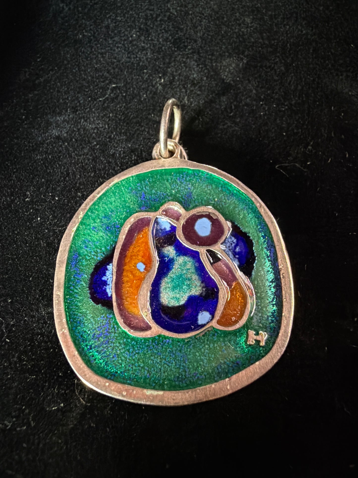 Modern Cloisonné Enamel Pendent 08