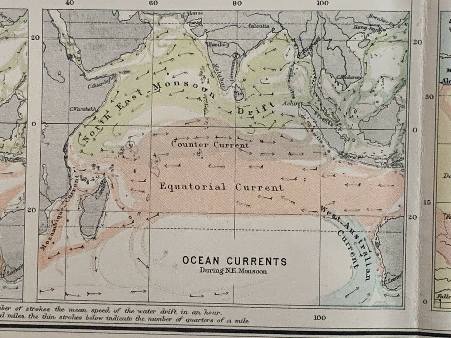 1898 India Antique Colour Map By John Bartholomew 122 Years Old
