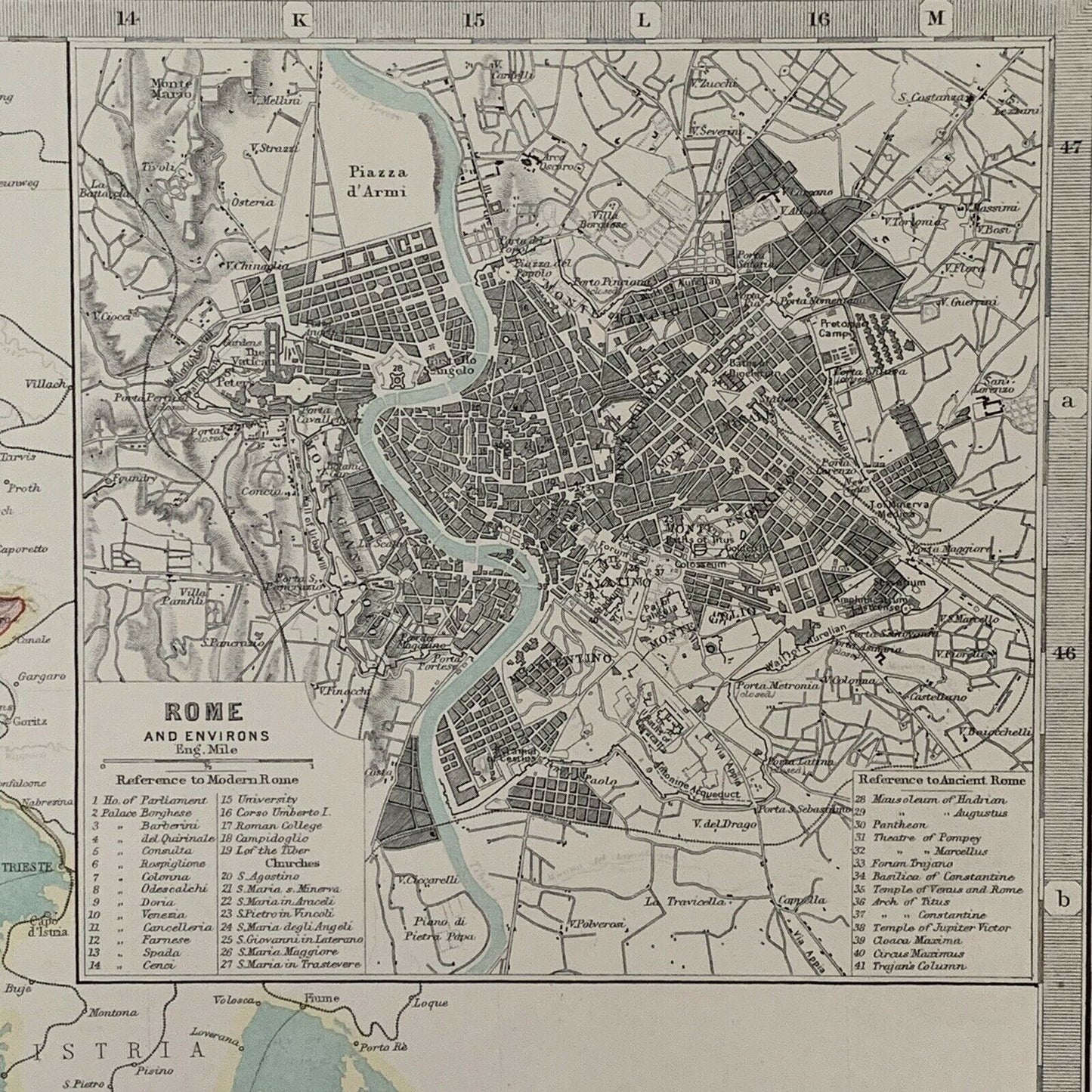 1912 North Italy Large Antique Coloured Map By Johnston