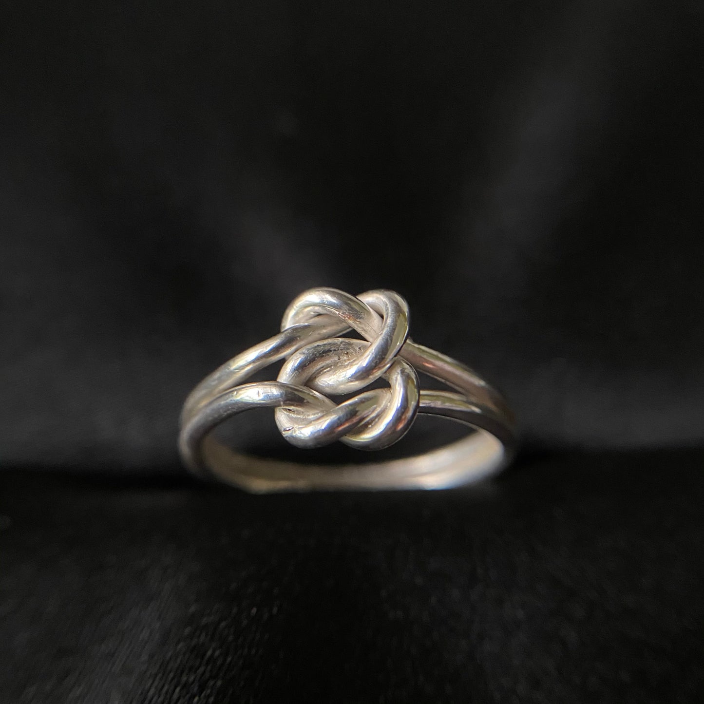Square Knot Silver Ring