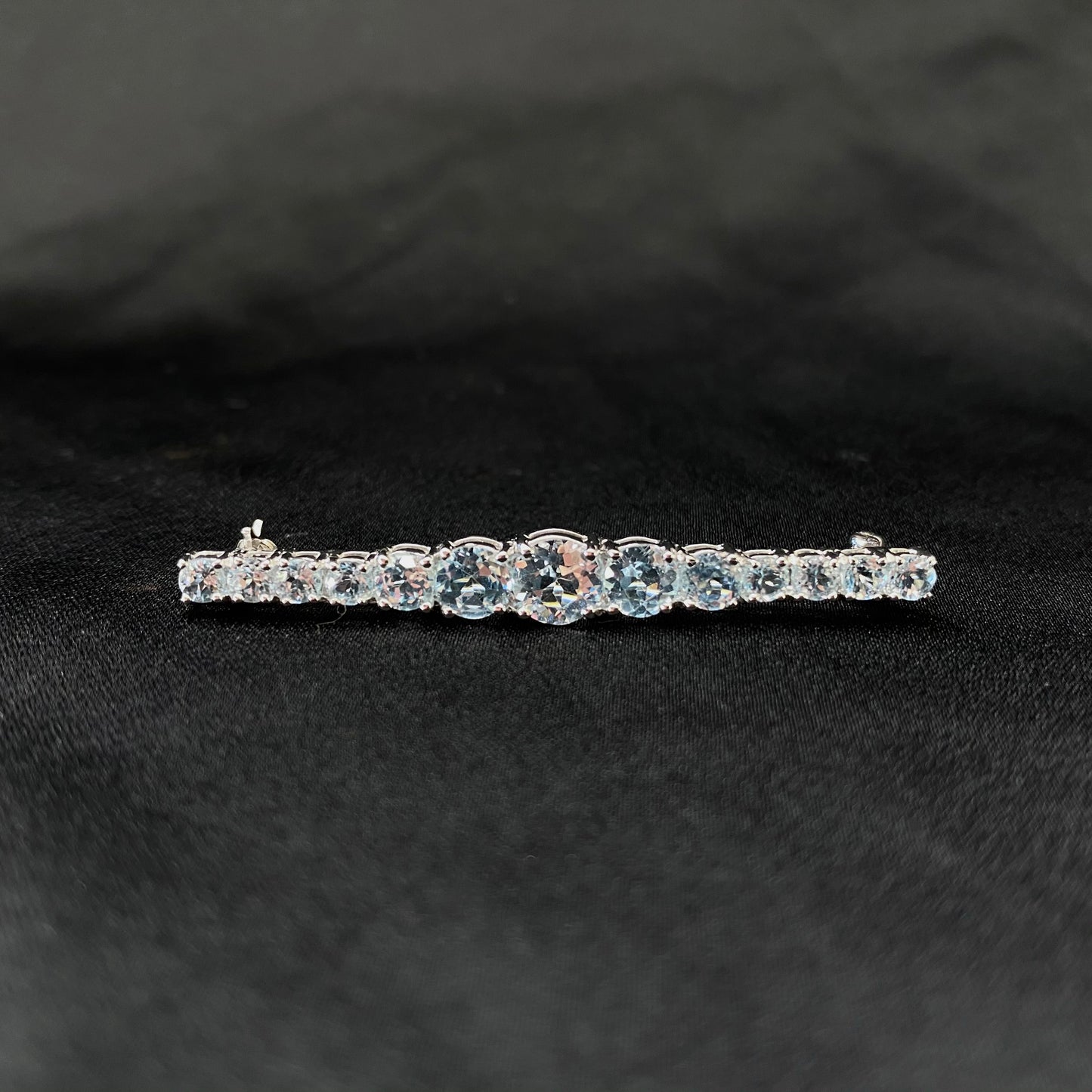 Blue Topaz Cascade Brooch
