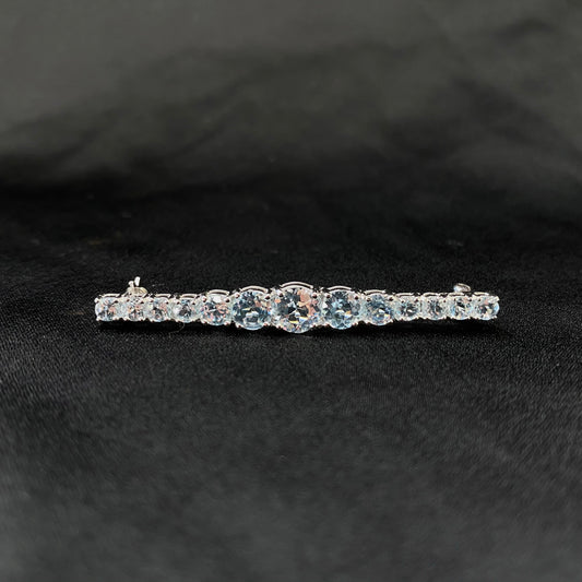 Blue Topaz Cascade Brooch