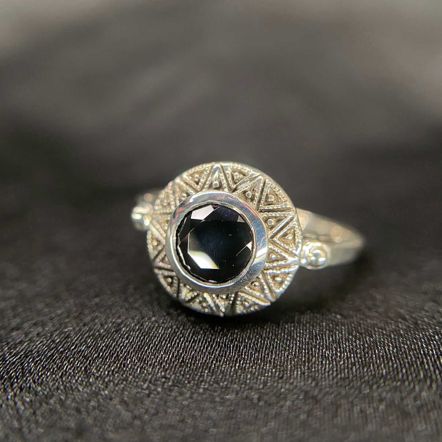 Tribal Gem Silver Ring