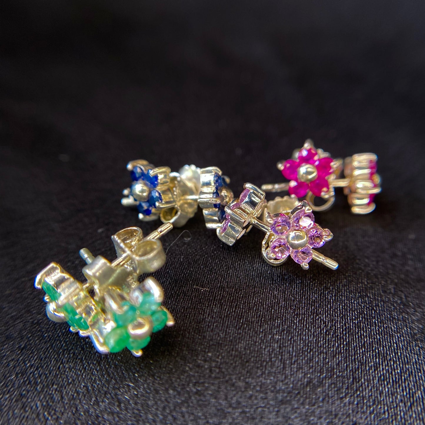 Petite Flower Gem Earring