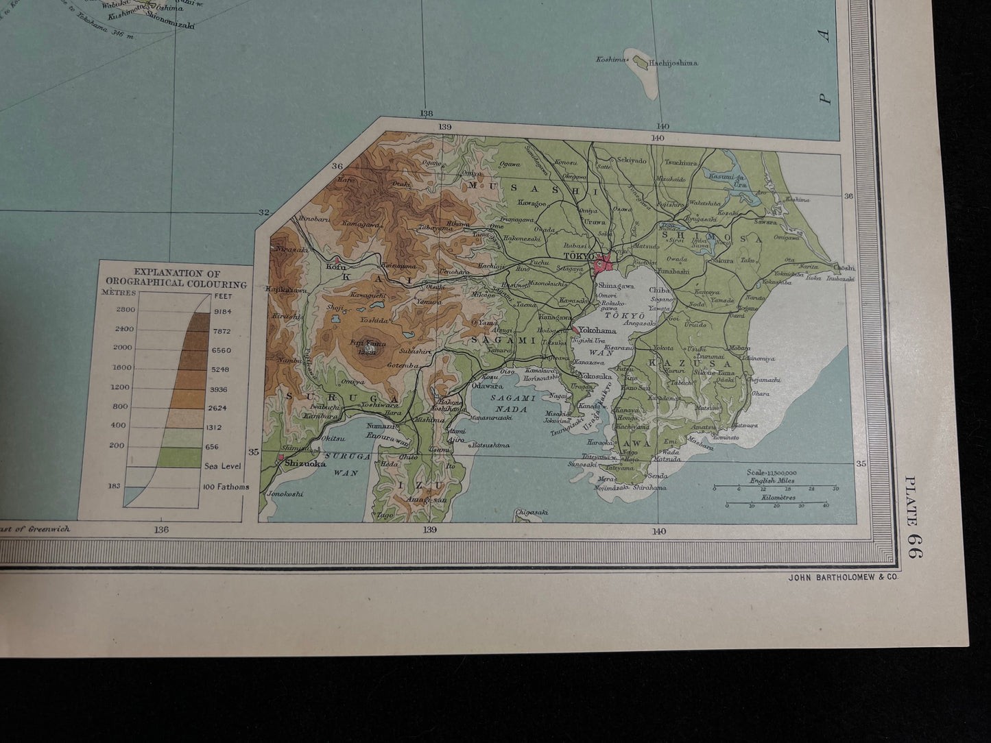 1922 Pair of Japan Maps by Bartholomew