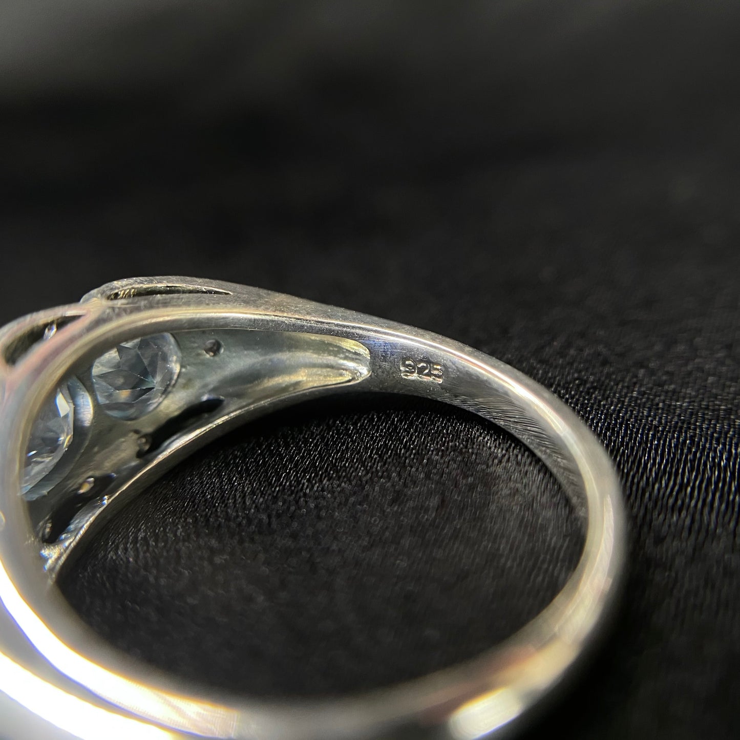 Trio Gem Silver Ring