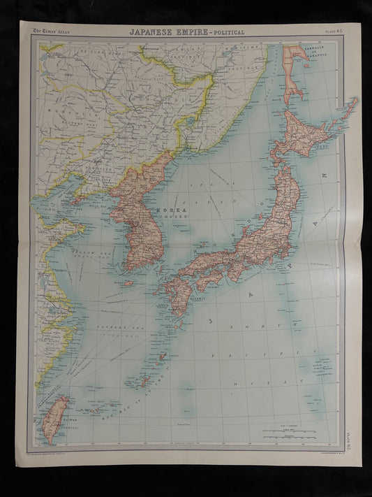 1922 Pair of Japan Maps by Bartholomew