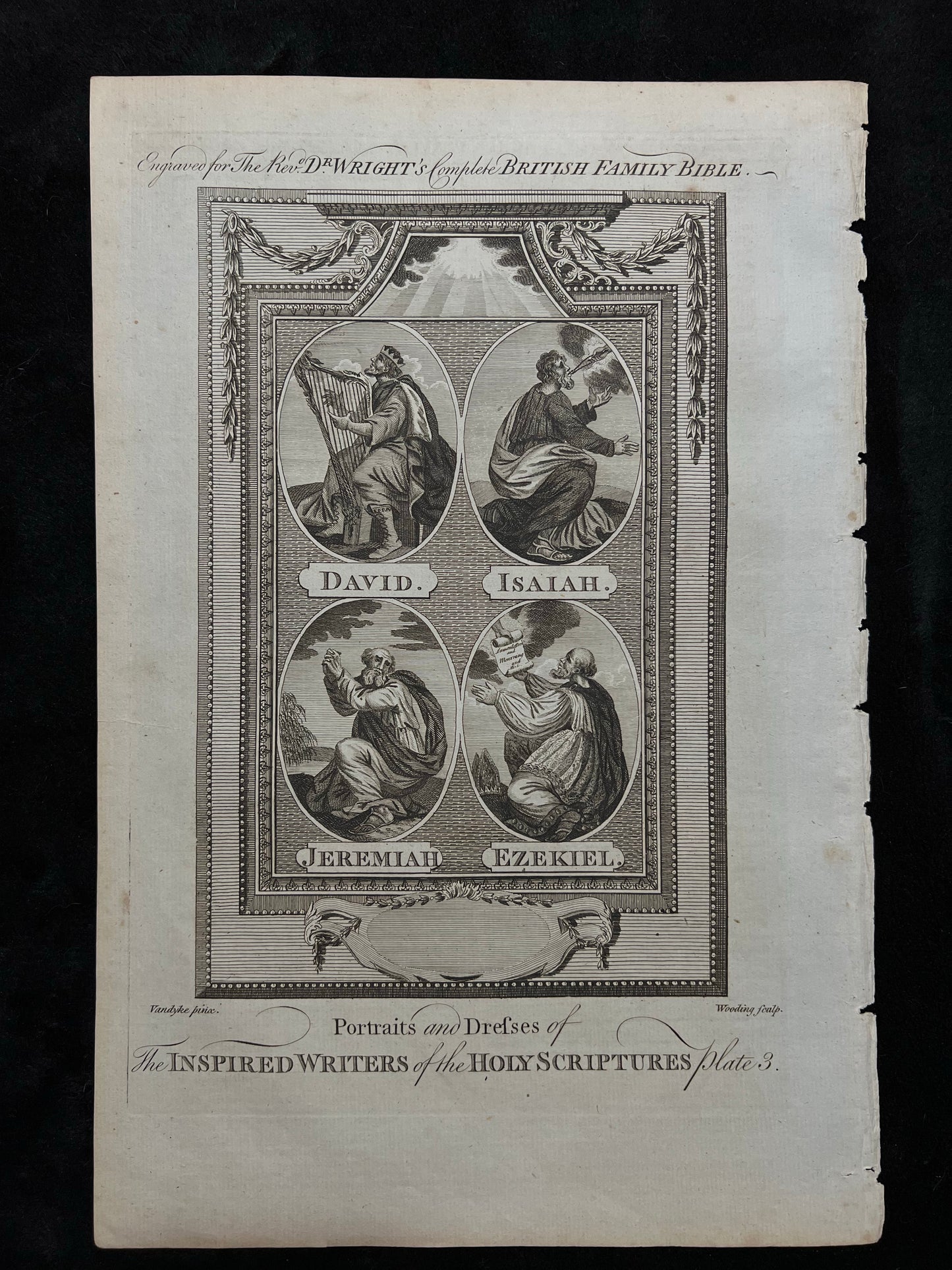 1782 Set of 6 Folio Religious Prints by Wright, Paul