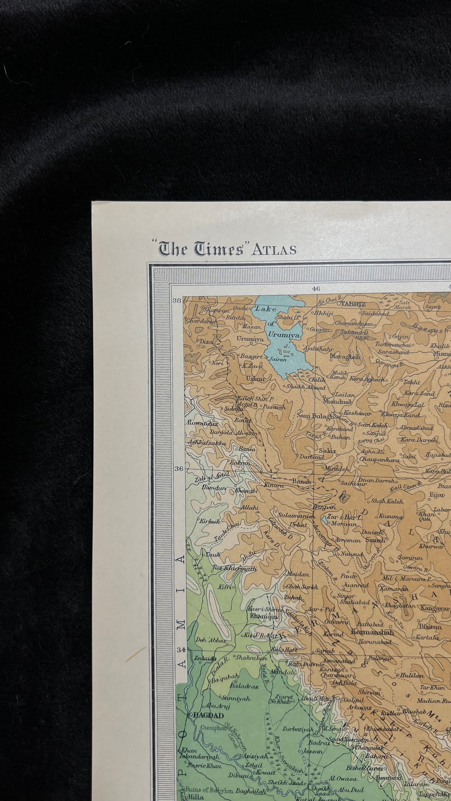 1922 Persia Map by Bartholomew