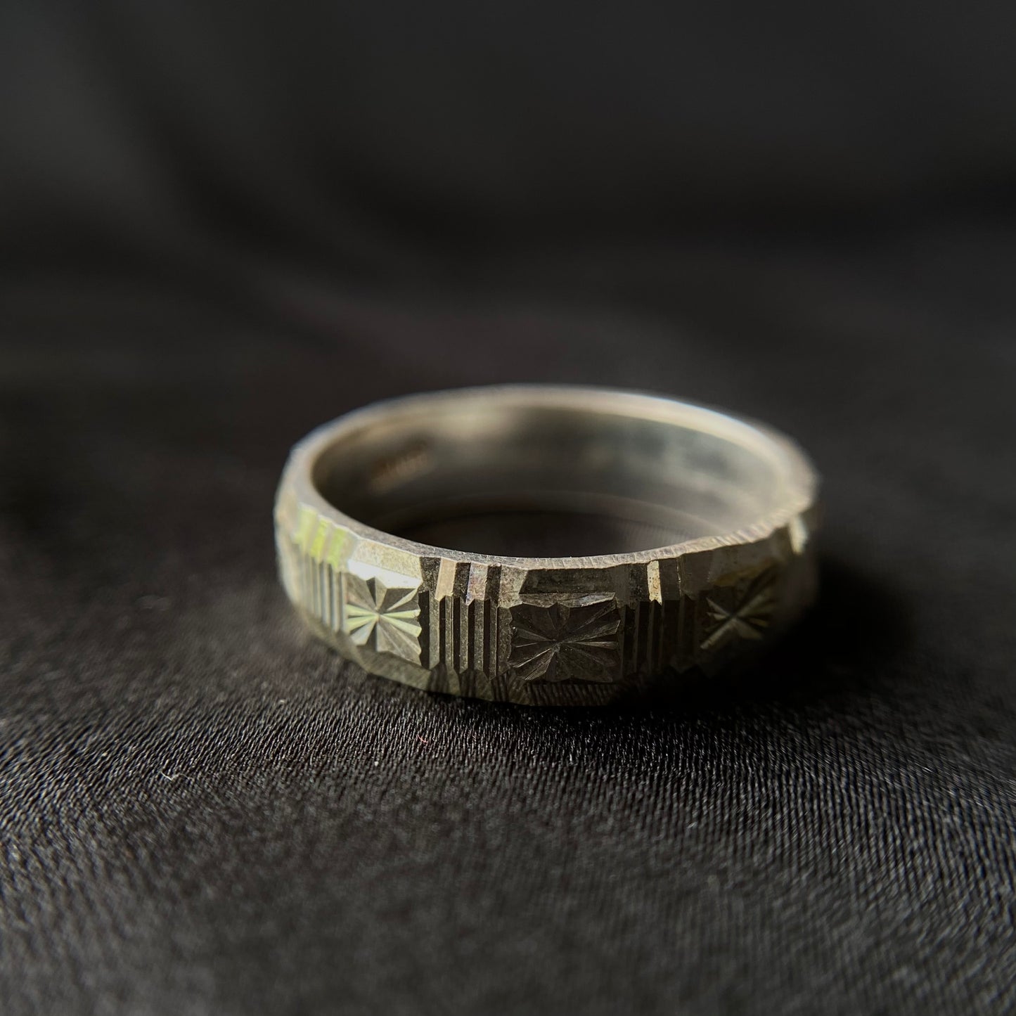 Patterned Silver Rings