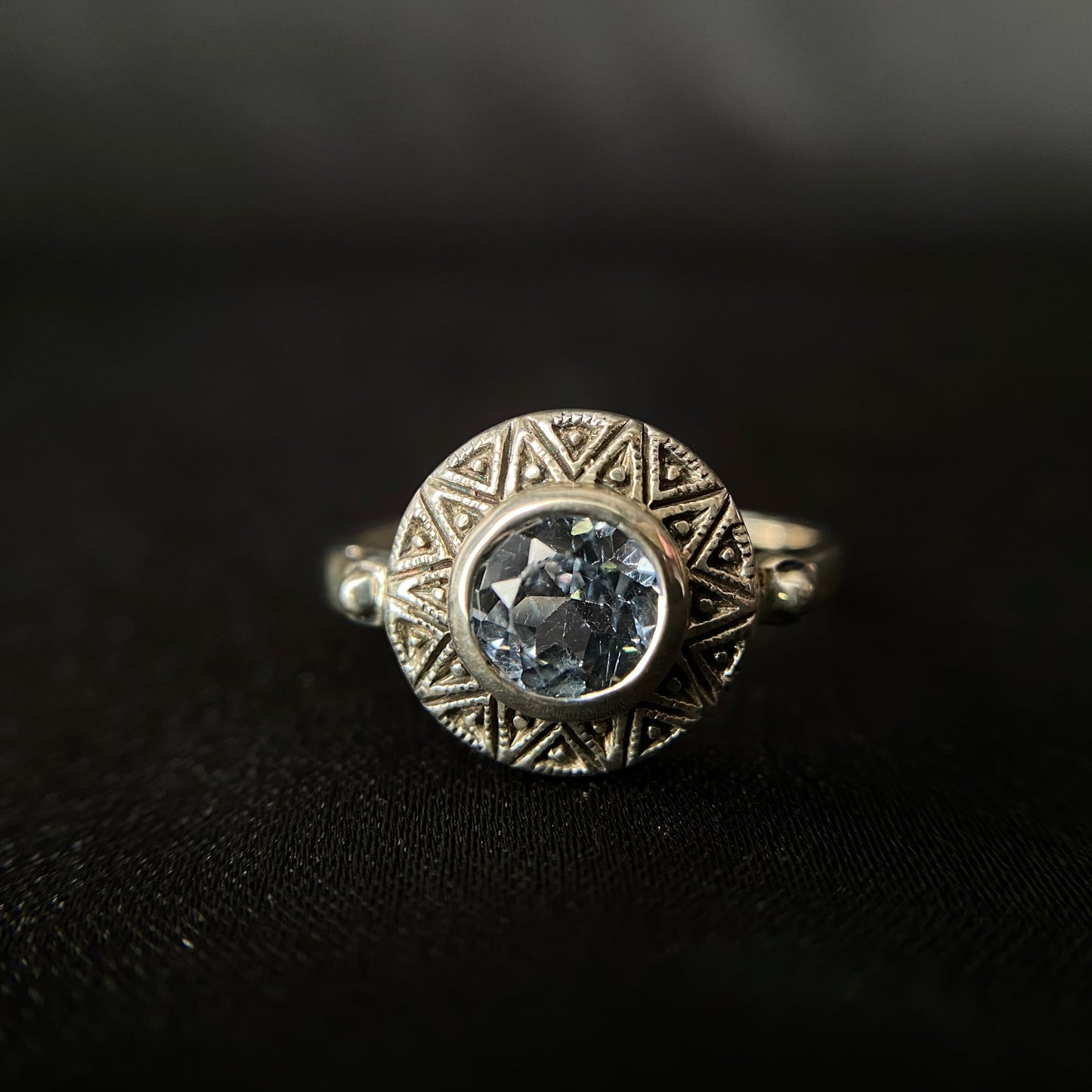 Tribal Gem Silver Ring