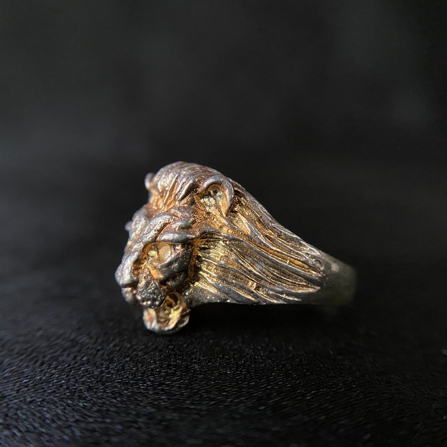 Lion Head Silver Ring