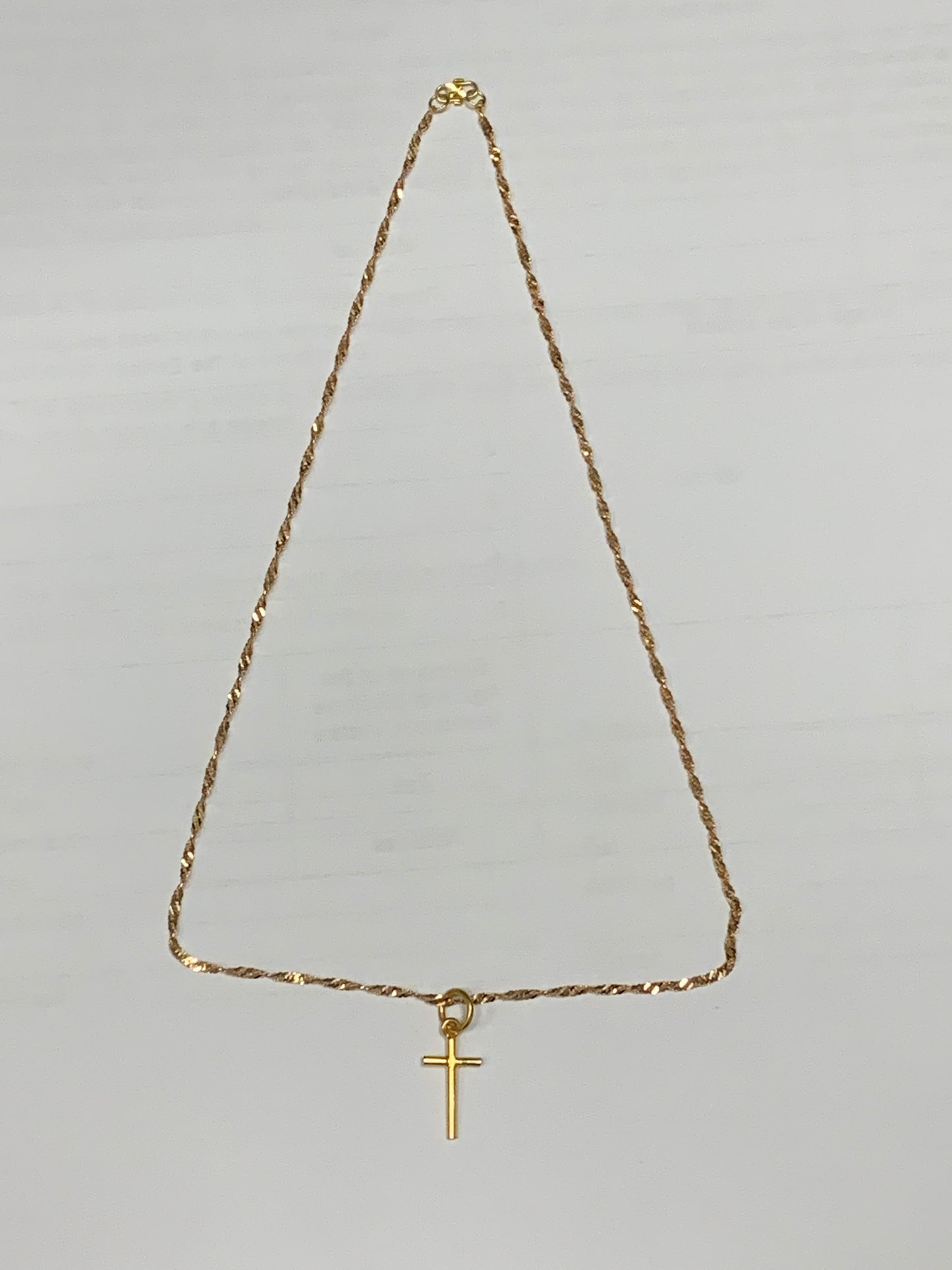 Gold Cross with Chain