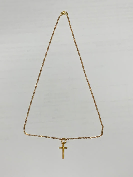 Gold Cross with Chain