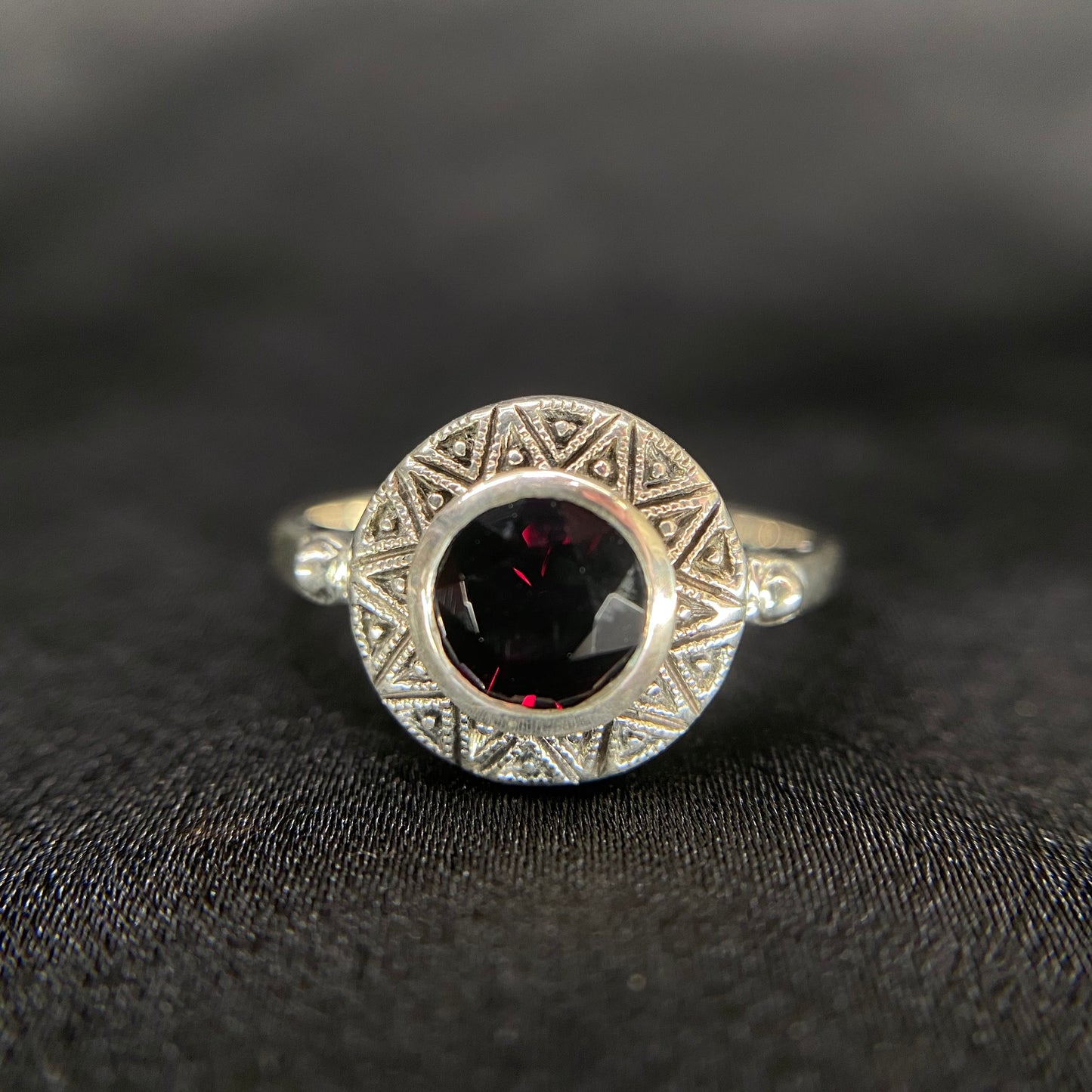 Tribal Gem Silver Ring