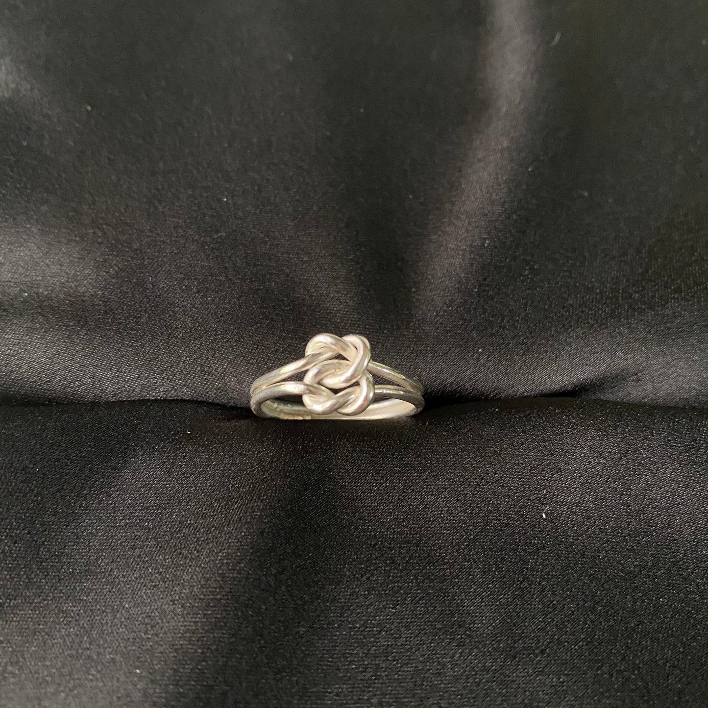 Square Knot Silver Ring