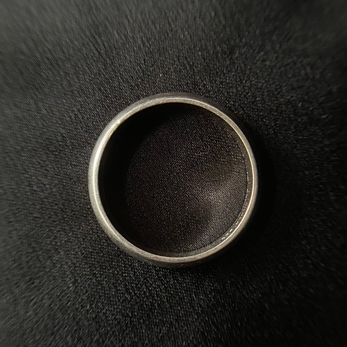 Simple Half-round Silver Ring