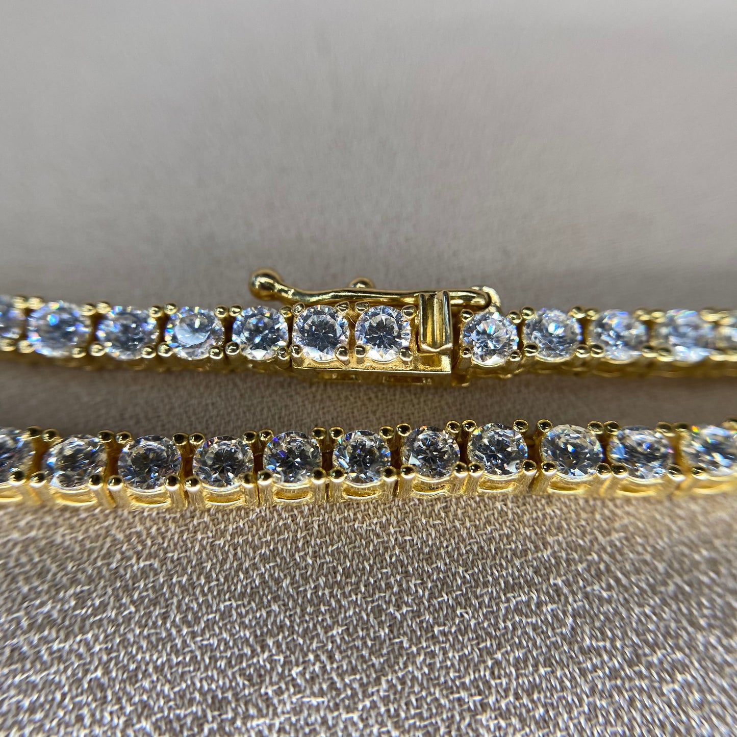 Zirconia Gold Tennis Necklace