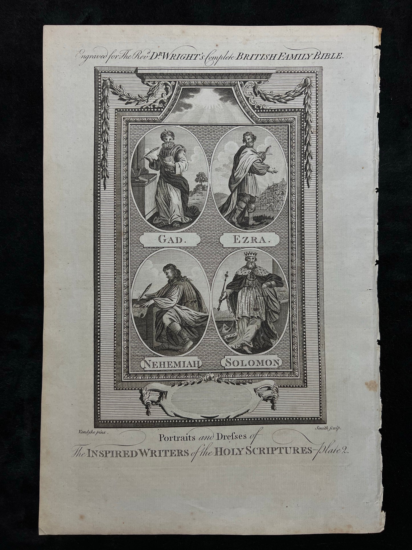 1782 Set of 6 Folio Religious Prints by Wright, Paul