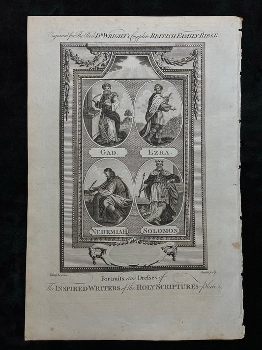 1782 Set of 6 Folio Religious Prints by Wright, Paul